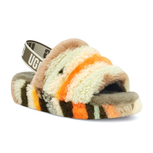 UGG CAMO ZEBRA FLUFF YEAH SLIDE CALI COLLAGE SANDALS SHOES NEW - Picture 6 of 7